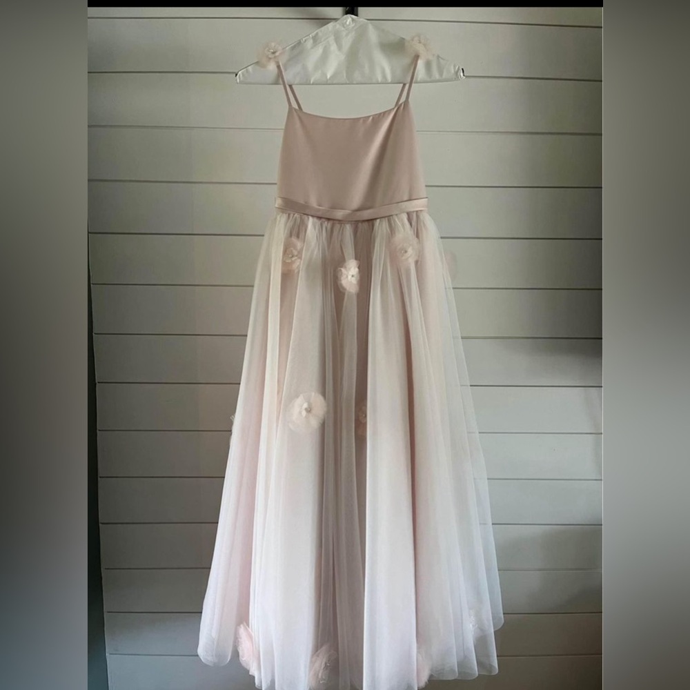 Size 7 Blushing Pink Flower Girl Dress